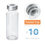 20ml Glass Sample Vials with Self-Healing Ports - 10 Pack
