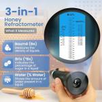 3-in-1 Honey Refractometer with ATC - Accurate Tester