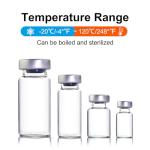 20ml Glass Sample Vials with Self-Healing Ports - 10 Pack