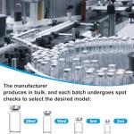 20ml Glass Sample Vials with Self-Healing Ports - 10 Pack