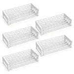 5 Pack Transparent Plastic Test Tube Rack Holder