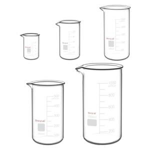 5-Piece High Form Glass Beaker Set