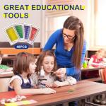 48-Piece Prepared Microscope Slides Set for Students