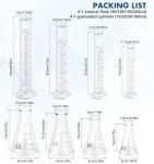 Glass Beaker and Flask Set with Accessories