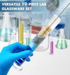 Glass Beaker and Flask Set with Accessories