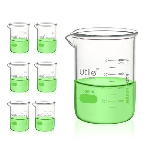 Utile 6-Piece 500ml Glass Beaker Set