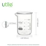 Utile 6-Piece 500ml Glass Beaker Set