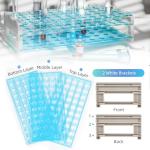 Plastic Test Tube Rack for 16mm Tubes, Holds 50
