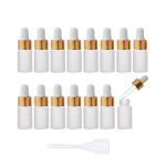 15pcs 3ml Frosted Glass Dropper Bottles Set