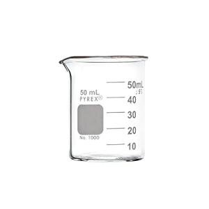 PYREX 50 mL Low Form Graduated Glass Beaker
