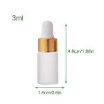 15pcs 3ml Frosted Glass Dropper Bottles Set