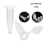 50 Pack 1.5ml Clear Microcentrifuge Tubes