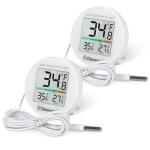 Geevon Waterproof Refrigerator Thermometer with External Sensor