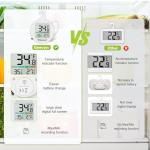 Geevon Waterproof Refrigerator Thermometer with External Sensor