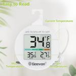 Geevon Waterproof Refrigerator Thermometer with External Sensor