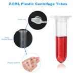 PATIKIL 250 Pcs 2.0ML Plastic Centrifuge Tubes