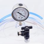 Polycarbonate Vacuum Desiccator with Double Valve and Gauge