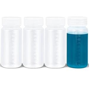 Wide Mouth Plastic Squeeze Bottles, 4 Pack