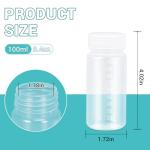 Wide Mouth Plastic Squeeze Bottles, 4 Pack