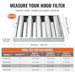 VEVOR Stainless Steel Commercial Hood Filters, 2-Pack