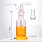 JiaoFengHeng 100ml Lab Gas Washing Bottle