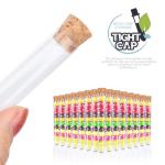 Clear Plastic Test Tubes with Cork, 15pcs