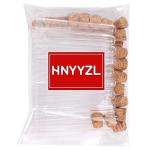 Clear Plastic Test Tubes with Cork, 15pcs