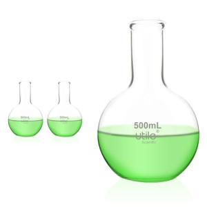 Utile 2-Pack 500ml Flat Bottom Glass Flasks