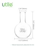Utile 2-Pack 500ml Flat Bottom Glass Flasks