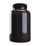 10-Pack Dark Amber Plastic Pill Bottles 500cc