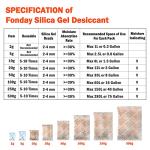 200 Packets Fonday Food Grade Silica Gel Bags