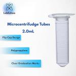 2.0ml Microcentrifuge Tubes with Flip Cap - 500 Pack