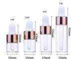50-Pack Clear Glass Dropper Bottles (3ml)