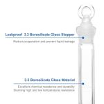 PATIKIL 25ml Glass Volumetric Flask, Set of 2