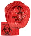 25pcs Biohazard Waste Bags - 4 Gallon, Red