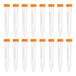 15ML Plastic Centrifuge Tubes, 30 Pack, Orange
