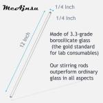 9Pcs Borosilicate Glass Stirring Rods - 12