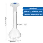 25ml Borosilicate Graduated Volumetric Flask with Cap
