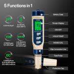 VIVOSUN 5-in-1 Digital PH Meter with Backlight