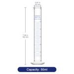 50 ml Borosilicate Glass Graduated Measuring Cylinder