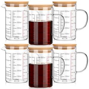 6 Pack 500 ml Glass Beaker Mug Set