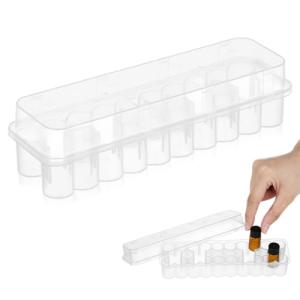24 Count Plastic Vial Box Case for Organizing