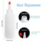 Ninsula 5Pack 4oz Squeeze Bottles with Caps