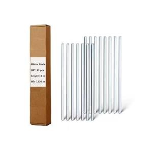 15 Glass Stirring Rods - 8 Inch, Borosilicate