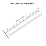 15 Glass Stirring Rods - 8 Inch, Borosilicate