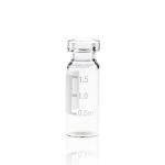 Clear Glass Crimp Top Vials, 2 mL, 100 Pack