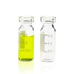 Clear Glass Crimp Top Vials, 2 mL, 100 Pack