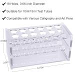 Clear Acrylic Test Tube Rack with 18 Holes