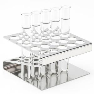 Stainless Steel Z-Shaped Test Tube Rack for 25 Tubes
