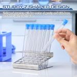 Stainless Steel Z-Shaped Test Tube Rack for 25 Tubes